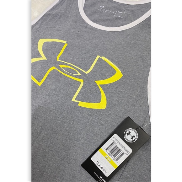 NEW Grey Under Armour Tank Top Muscle / Workout Shirt Women’s Size Medium - Picture 6 of 9